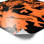 Vintager Halloween-Hexentanz Fotodruck (Ecke)