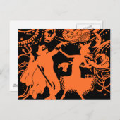 Vintager Halloween-Hexentanz Postkarte (Vorne/Hinten)