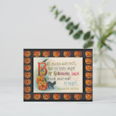 Vintager Halloween-Imp Postkarte (Stehend Vorderseite)