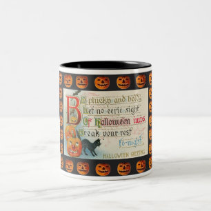 Vintager Halloween-Imp Zweifarbige Tasse