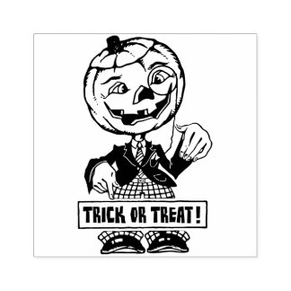 Vintager Halloween Jack O'Lantern Man Gummistempel