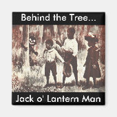 Vintager Halloween Jack o'Lantern Man Magnet (Vorne)