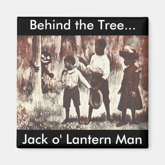 Vintager Halloween Jack o'Lantern Man Magnet (Vorne)