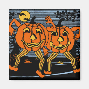 Vintager Halloween-Jack O'Lantern paart Magneten Magnet