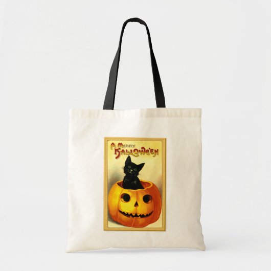 Vintager Halloween Jack O'Lantern Tragetasche (Vorne)