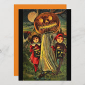 Vintager Halloween-Kindertrick oder Leckereien und (Vorne/Hinten)