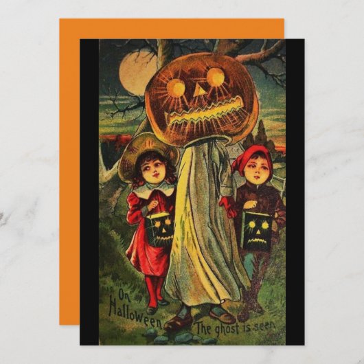Vintager Halloween-Kindertrick oder Leckereien und (Vorne/Hinten)
