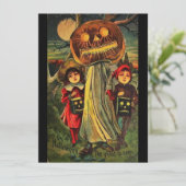 Vintager Halloween-Kindertrick oder Leckereien und (Stehend Vorderseite)
