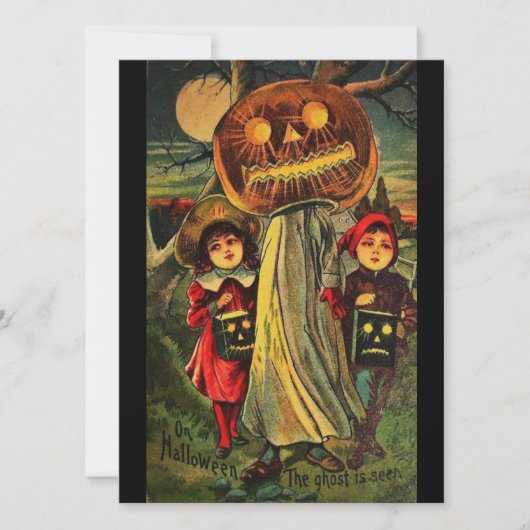 Vintager Halloween-Kindertrick oder Leckereien und (Vorderseite)