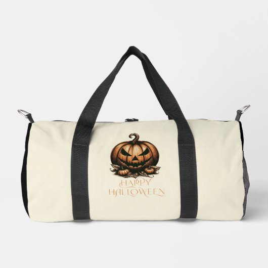 Vintager Halloween-Kürbis Duffle Bag (Vorderseite)