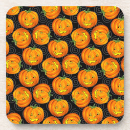 Vintager Halloween-Kürbis Getränkeuntersetzer