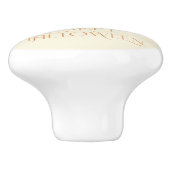 Vintager Halloween-Kürbis Keramikknauf (Seitenansicht)