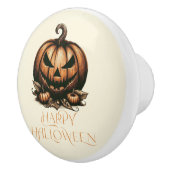 Vintager Halloween-Kürbis Keramikknauf (Rechts)