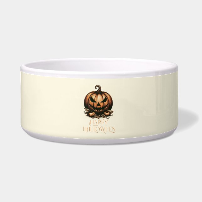 Vintager Halloween-Kürbis Napf (Vorderseite)
