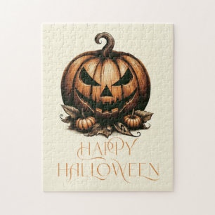Vintager Halloween-Kürbis Puzzle