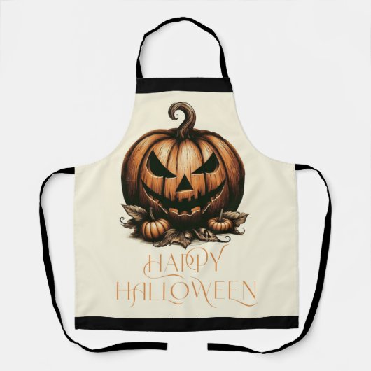 Vintager Halloween-Kürbis Schürze (Vorderseite)