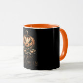Vintager Halloween-Kürbis Tasse (VorderseiteRechts)