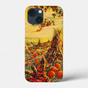 Vintager Halloween-Kürbispflaster mit Hystacks iPhone 13 Mini Hülle