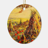 Vintager Halloween-Kürbispflaster mit Hystacks Keramikornament (Links)