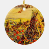 Vintager Halloween-Kürbispflaster mit Hystacks Keramikornament (Hinten)