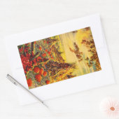 Vintager Halloween-Kürbispflaster mit Hystacks Rechteckiger Aufkleber (Umschlag)