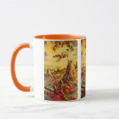 Vintager Halloween-Kürbispflaster mit Hystacks Tasse (Links)