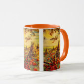 Vintager Halloween-Kürbispflaster mit Hystacks Tasse (VorderseiteRechts)