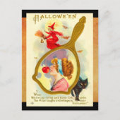 Vintager Halloween Magic Mirror Postkarte (Vorderseite)