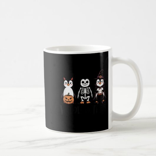 Vintager Halloween-Pinguin-Trick oder Waddle-Spook Kaffeetasse (Rechts)