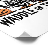 Vintager Halloween Pinguin Trick oder Waddle Spook Poster (Ecke)