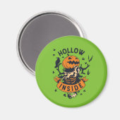Vintager Halloween Pumpkin Graphic Hollow Inside Magnet (Vorderseite/Rückseite)