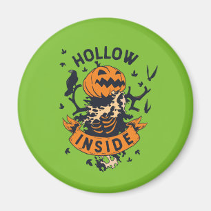 Vintager Halloween Pumpkin Graphic Hollow Inside Magnet