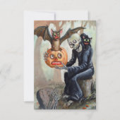 Vintager Halloween Pumpkin Graveyard Spooky Fun (Vorderseite)