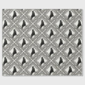 Vintager Halloween-Rabe Geschenkpapier (Flach)