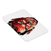 Vintager Halloween Red Devil Head Magnet (Rechte Seite)