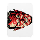 Vintager Halloween Red Devil Head Magnet (Vertikal)