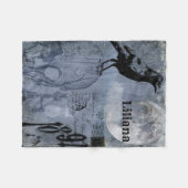 Vintager Halloween-Schädel und -Klaue anpassen Fleecedecke (Vorderseite (Horizontal))