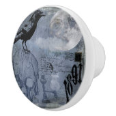 Vintager Halloween-Schädel und -Klaue anpassen Keramikknauf (Rechts)