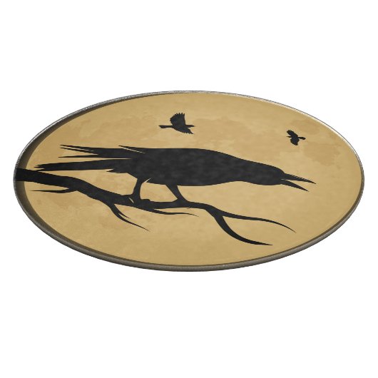 Vintager Halloween-Silhouette-Entwurf Schneidebrett (Ecke)