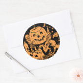 Vintager Halloween-Sticker Runder Aufkleber (Umschlag)