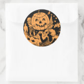 Vintager Halloween-Sticker Runder Aufkleber (Tasche)