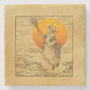 Vintager Halloween-Stone-Untersetzer Steinuntersetzer