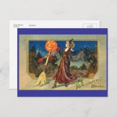 Vintager Halloween-Tanz Postkarte (Vorne/Hinten)