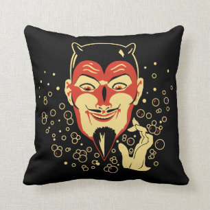 Vintager Halloween-Teufel Kissen