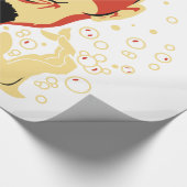 Vintager Halloween-Teufel-Kopf Nr. 2 Geschenkpapier (Ecke)