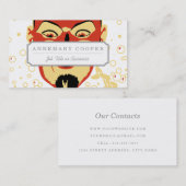 Vintager Halloween-Teufel-Kopf Nr. 2 Visitenkarte (Vorne/Hinten)