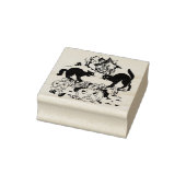 Vintager Halloween-Trick oder Schwarze Katzen beha Gummistempel (Stempel)