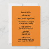 Vintager Halloween Trick oder Treat Skelett Einladung (Rückseite)