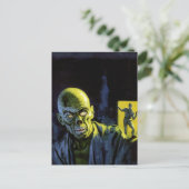 Vintager Halloween Zombie Monster Horror Postkarte (Stehend Vorderseite)