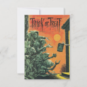 Vintager Halloween-Zombie-Trick oder -Behandlung